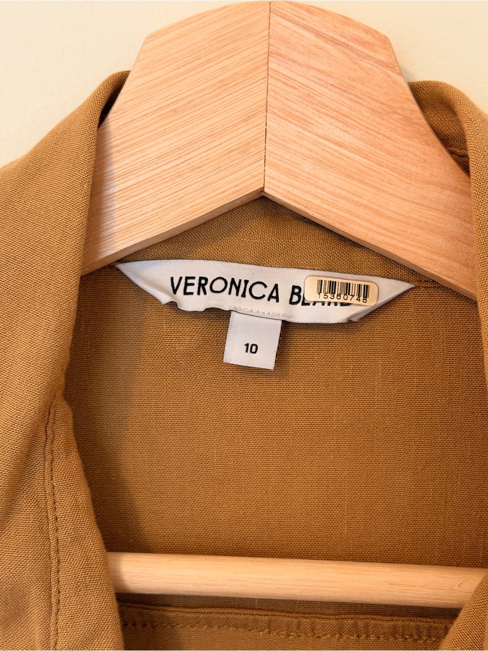 Veronica Beard Adavi Dress Caramel Button-Front Maxi Dress - Picture 9 of 10